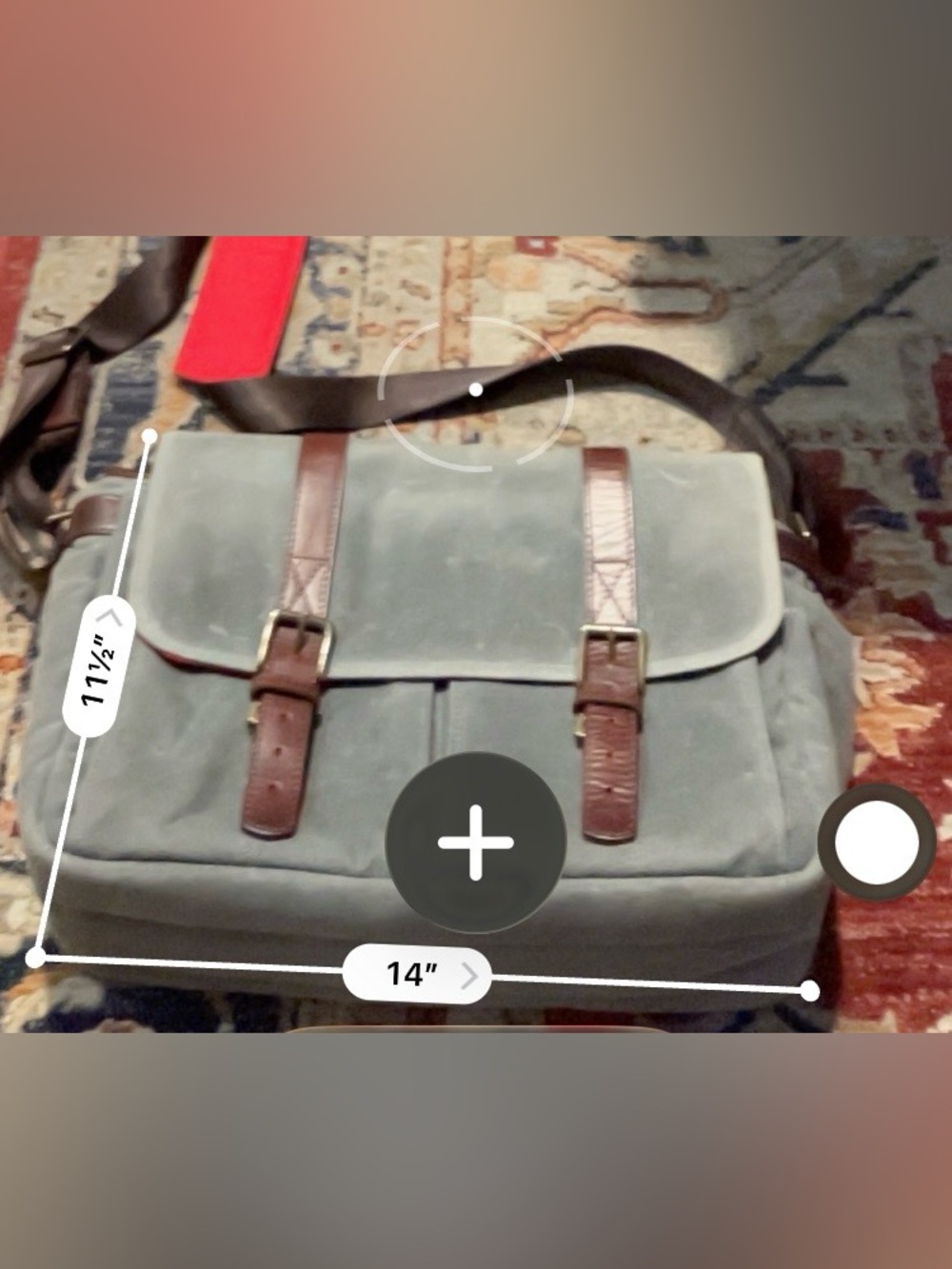 Ona Brixton Camera Bag Waxed Canvas Red Interior Rare - Picture 11 of 11